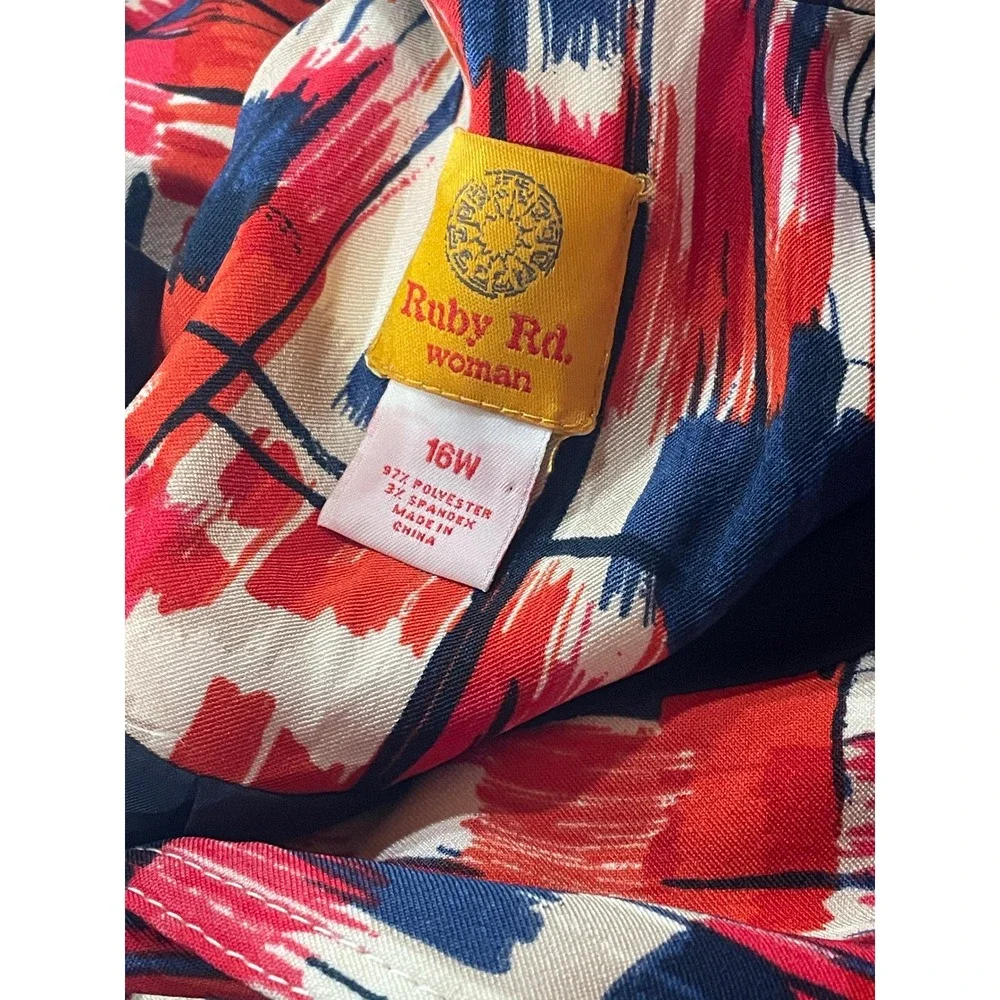 Ruby Rd Woman Abstract Print Button Front Jacket 16W - Picture 3 of 5